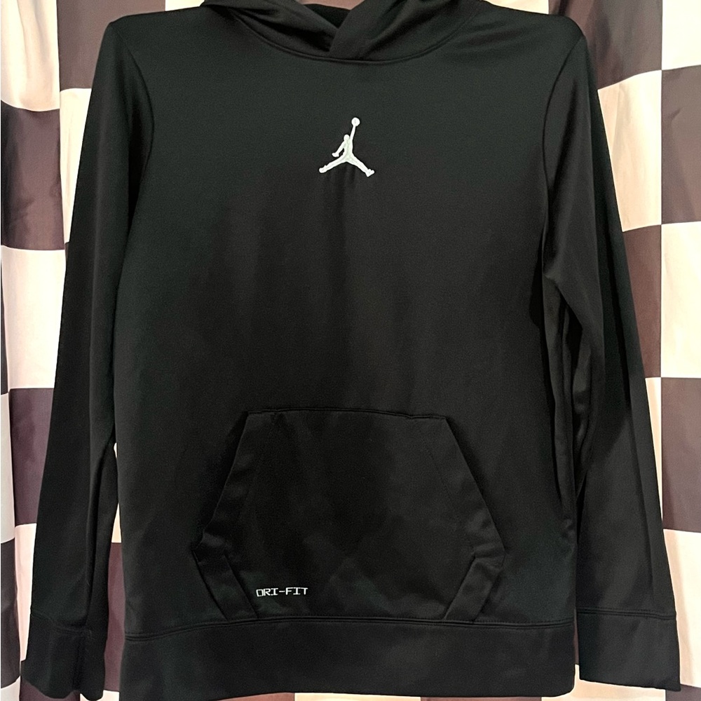 Jordan Black Hoodie with White Logo